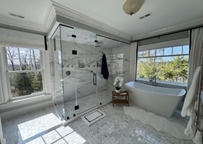 Finished luxury bathroom remodel in Berlin CT